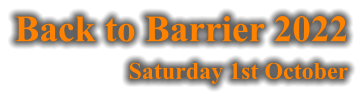 Back to Barrier 2022Saturday 1st October